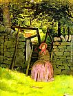 Waiting Paintings - Waiting by John Everett Millais